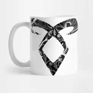 Shadowhunters rune - Angelic power rune (floral decorations - solid shape) | Malec | Mundane | Parabatai | Alec, Magnus, Clary, Jace, Izzy Mug